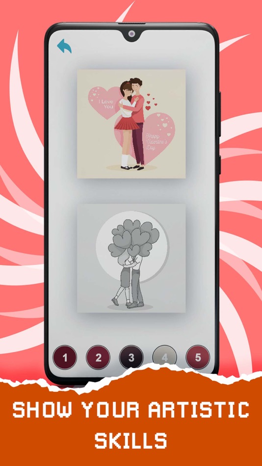 #3. Valentines Pixel Coloring Book (iOS) Podle: Muhammad Jahanzeb