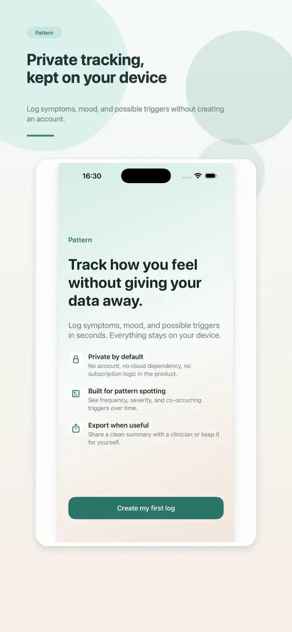Screenshot #1 pour Pattern Tracker