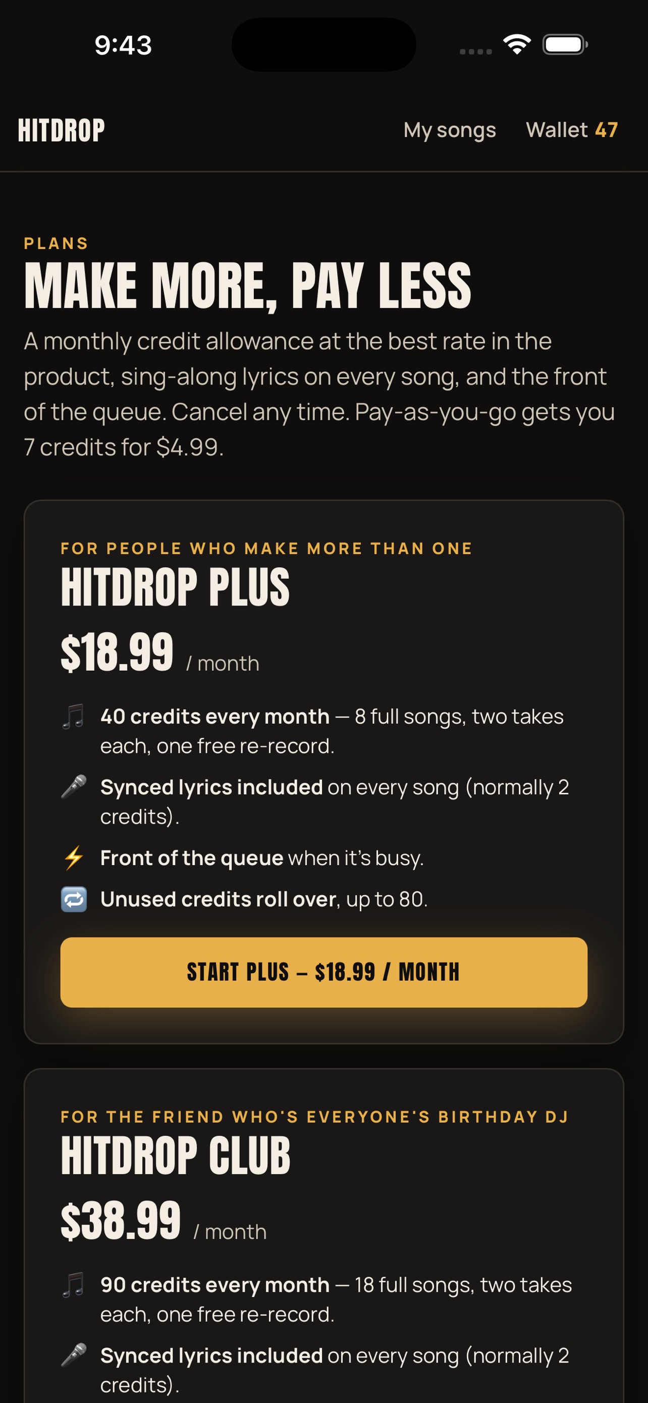 Screenshot 7 of Hitdrop: Personalised Songs