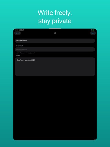PriNote iPad screenshot