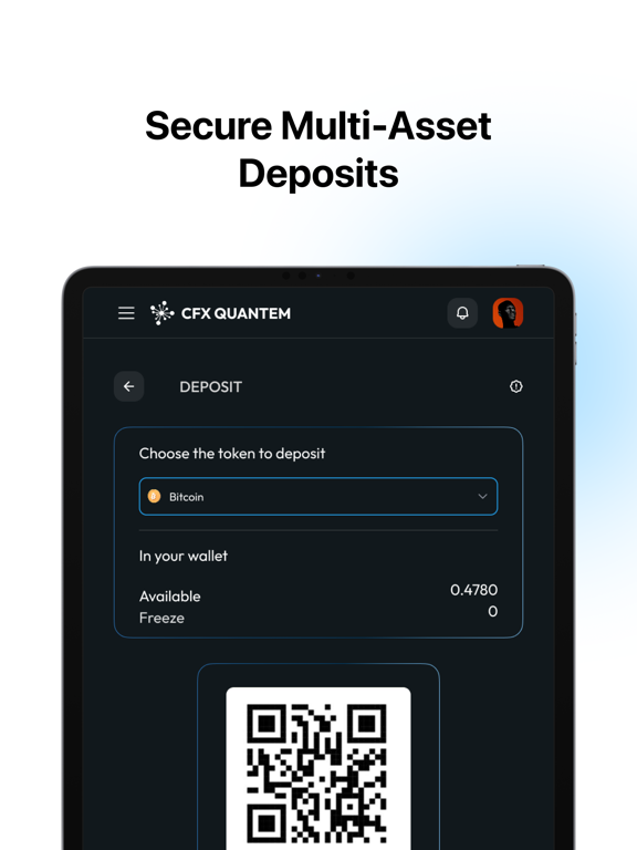 Screenshot #6 pour CFX Quantum ZEROONE Wallet