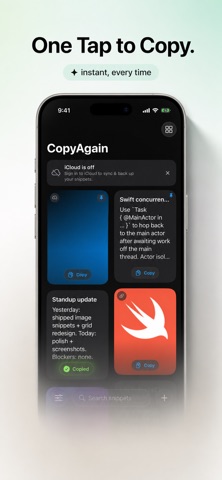 CopyAgain: Copy/Paste Library screenshot