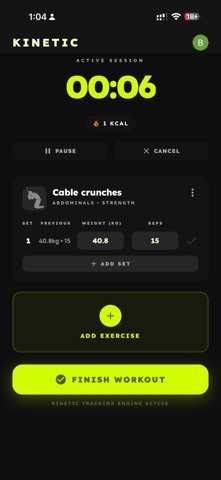 Kinetic Workout screenshot