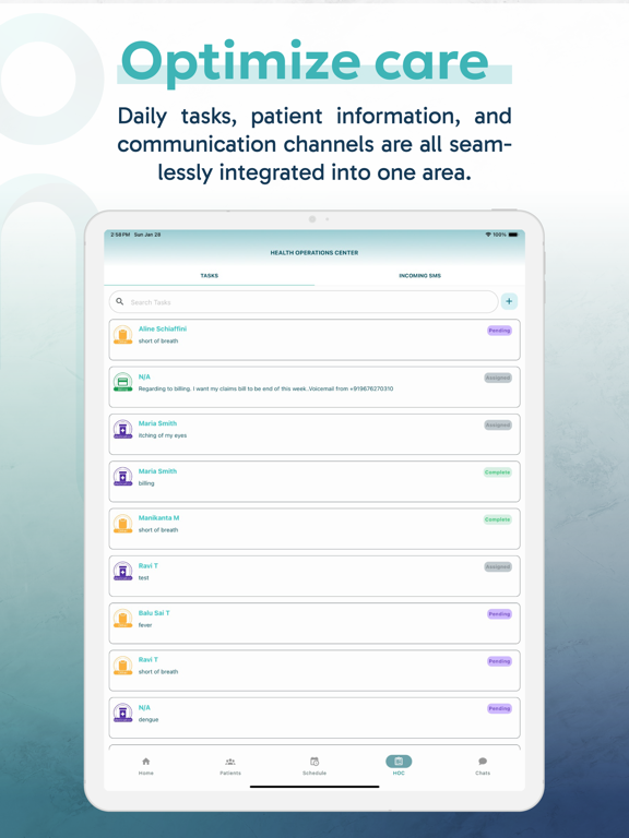 Atelia Health (Doctor) iPad screenshot 4 - Medical app