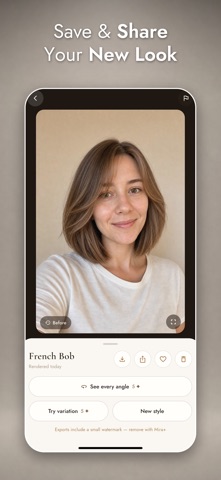 Hairstyle Try On Hair AI iPhone screenshot