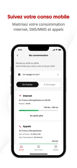 Capture d'écran de Free sur iPhone 2