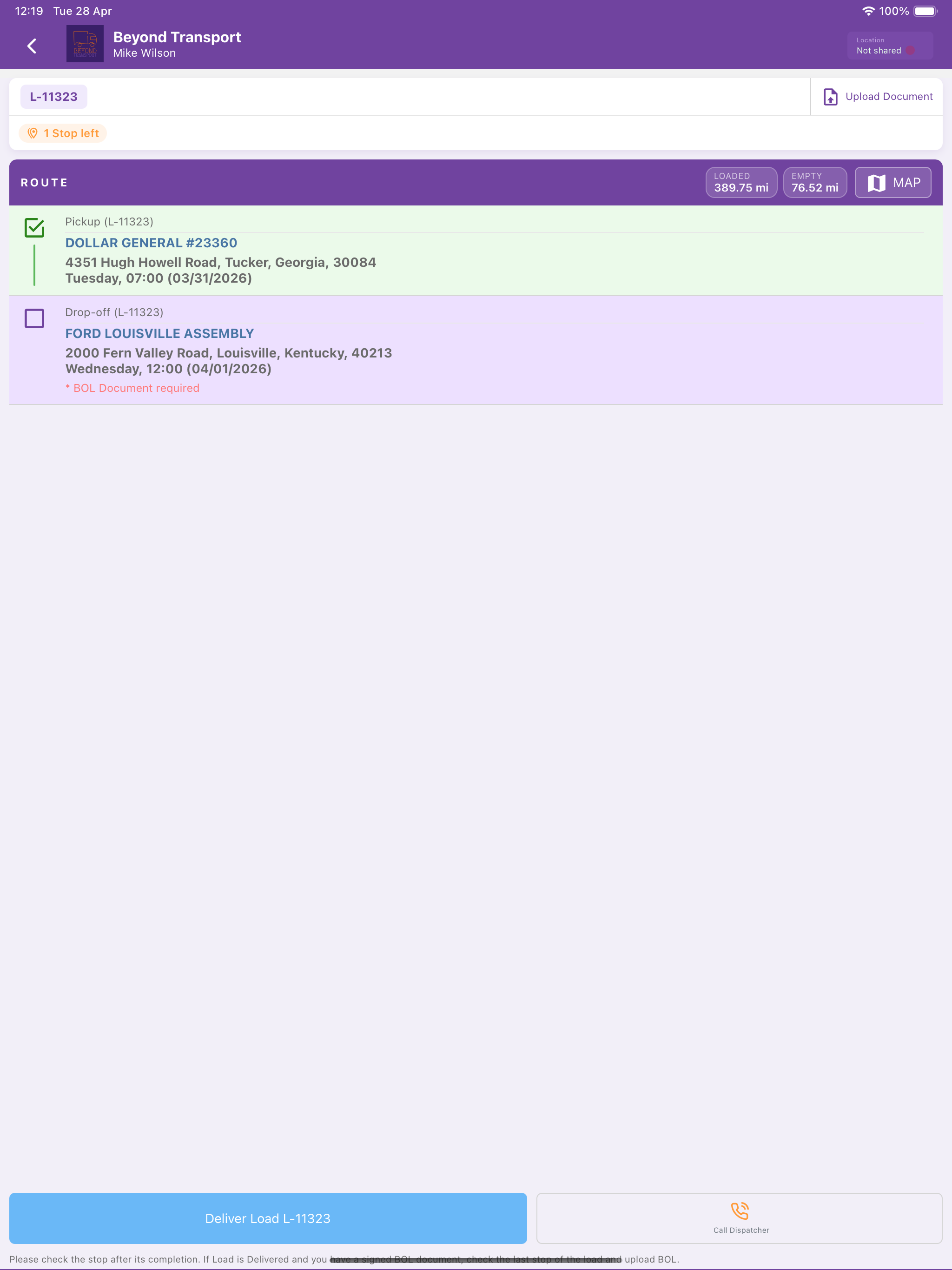 Beyond Transport: Driver App