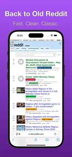 Capture d'écran de Yesterday For Old Reddit sur iPhone 1