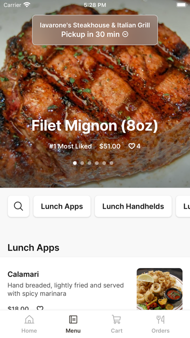 Iavarone's Italian Steakhouse iPhone screenshot 2 - Food & Drink app