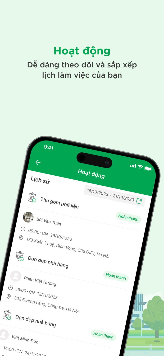 Tiện Lợi Xanh Nhận việc