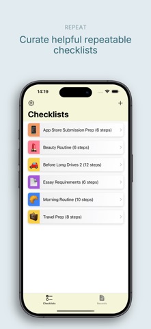 Repeatable Checklists & Tasks Screenshot 1 of 9