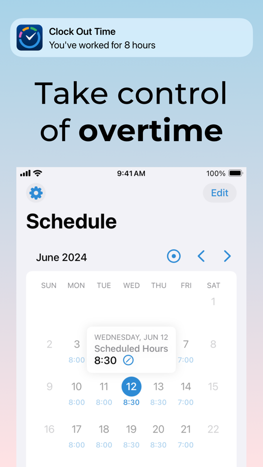 #2. Clock in and clock out (iOS) 由: Dawid Drechny