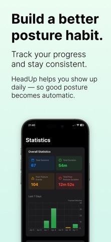 HeadUp: Posture & Neck Coach Screenshot 3 of 3