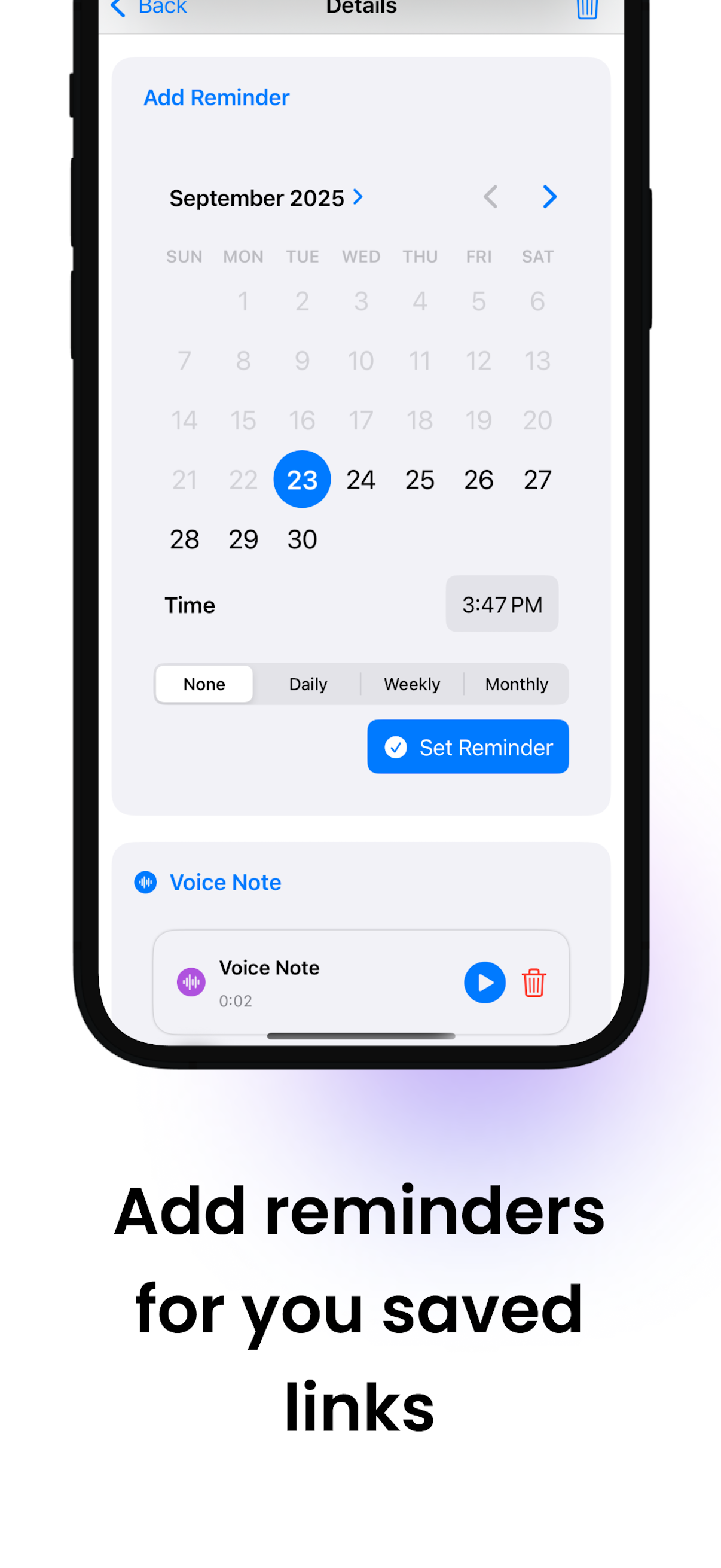 VoiceLinks: Voice & Reminder
