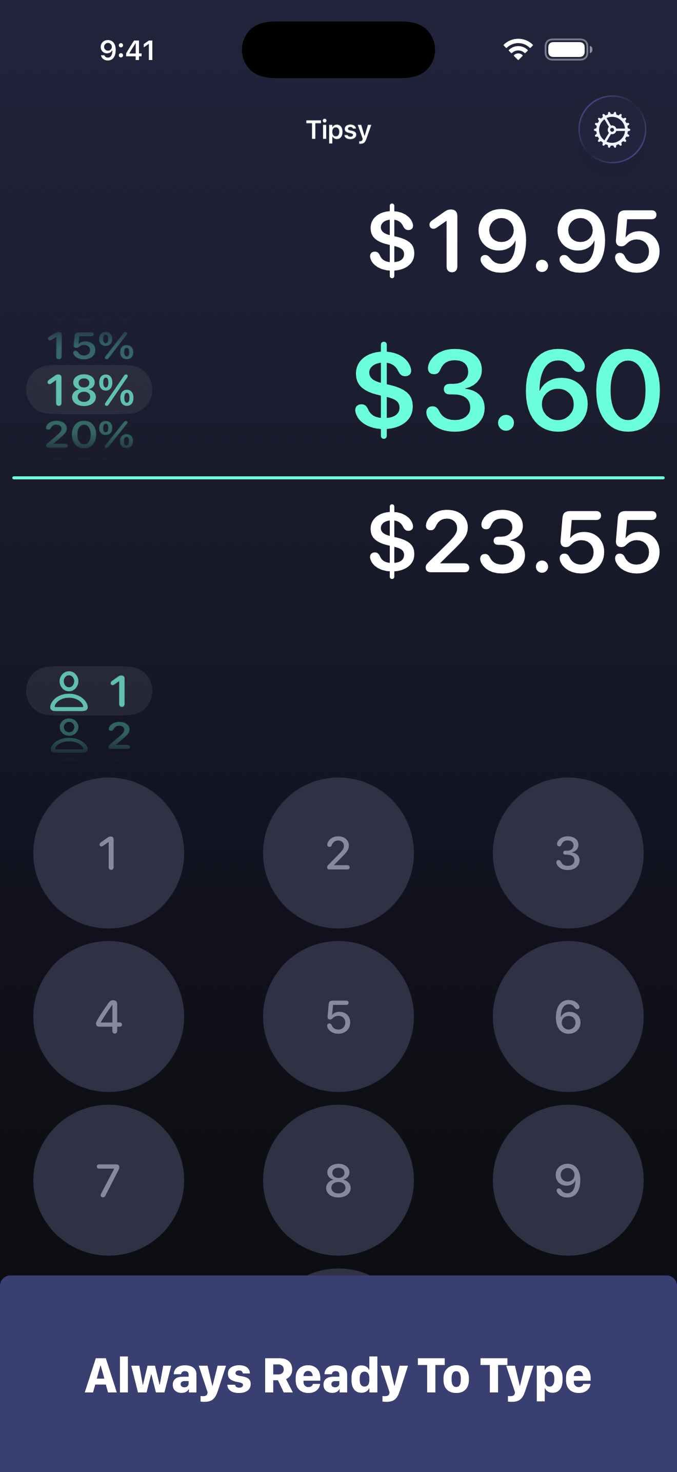 Tipsy - Tip Calculator