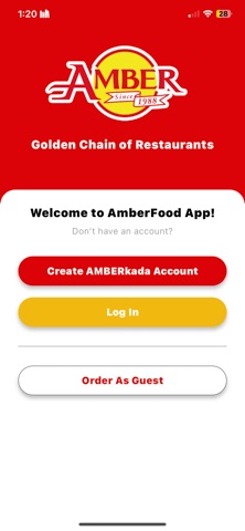 Amber Food App Screenshot 1 of 5