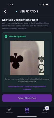 authenticated.ai Vault iPhone screenshot
