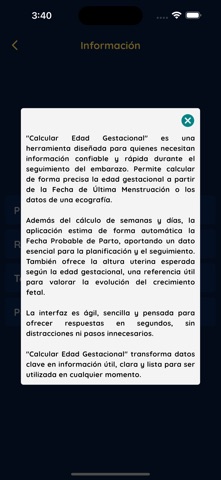 Calcular Edad Gestacional screenshot
