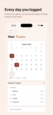 PCOS Juno: Symptom Tracker App Screenshot 6 of 10
