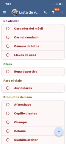 En Familia listas screenshot