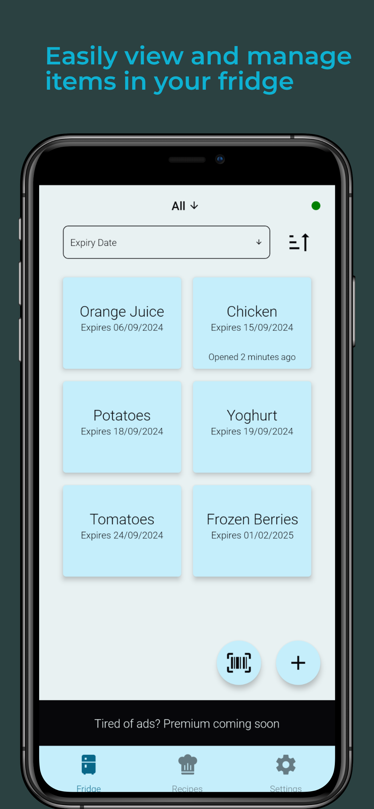 My Fridge Food Tracker