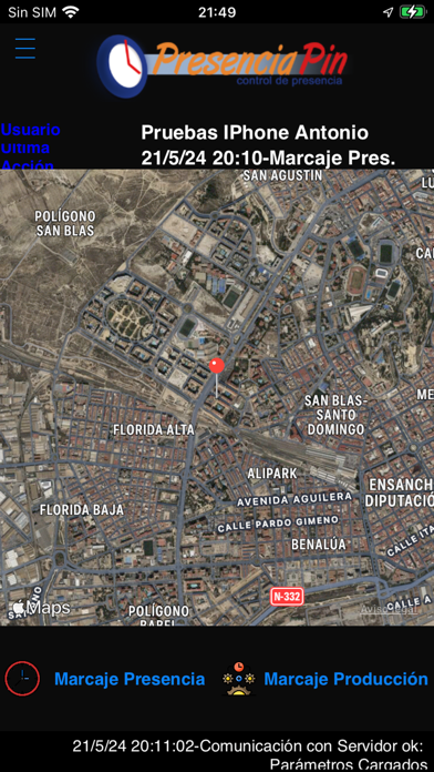 PresenciaPinApp Screenshot