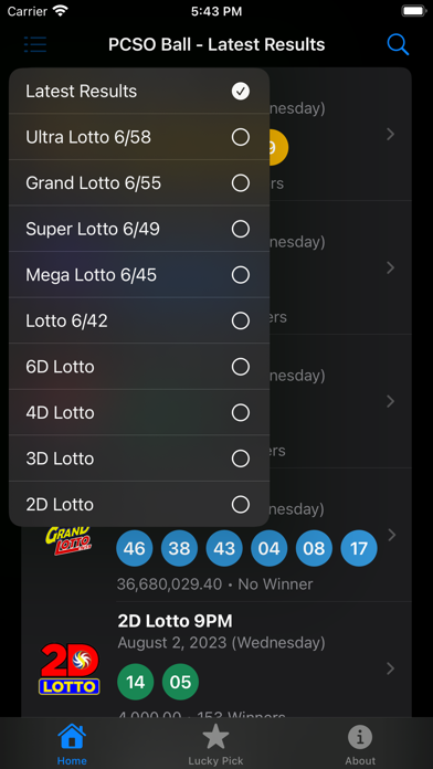 PCSO Lotto Results - PCSO Ball Screenshot