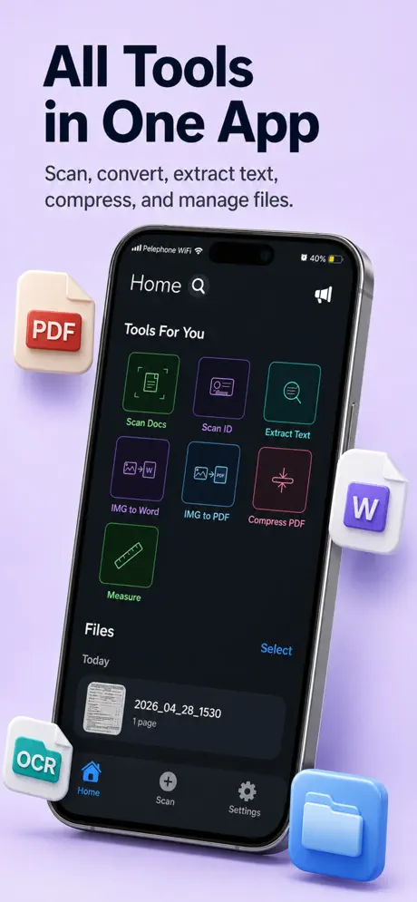 Scan documents in one tap