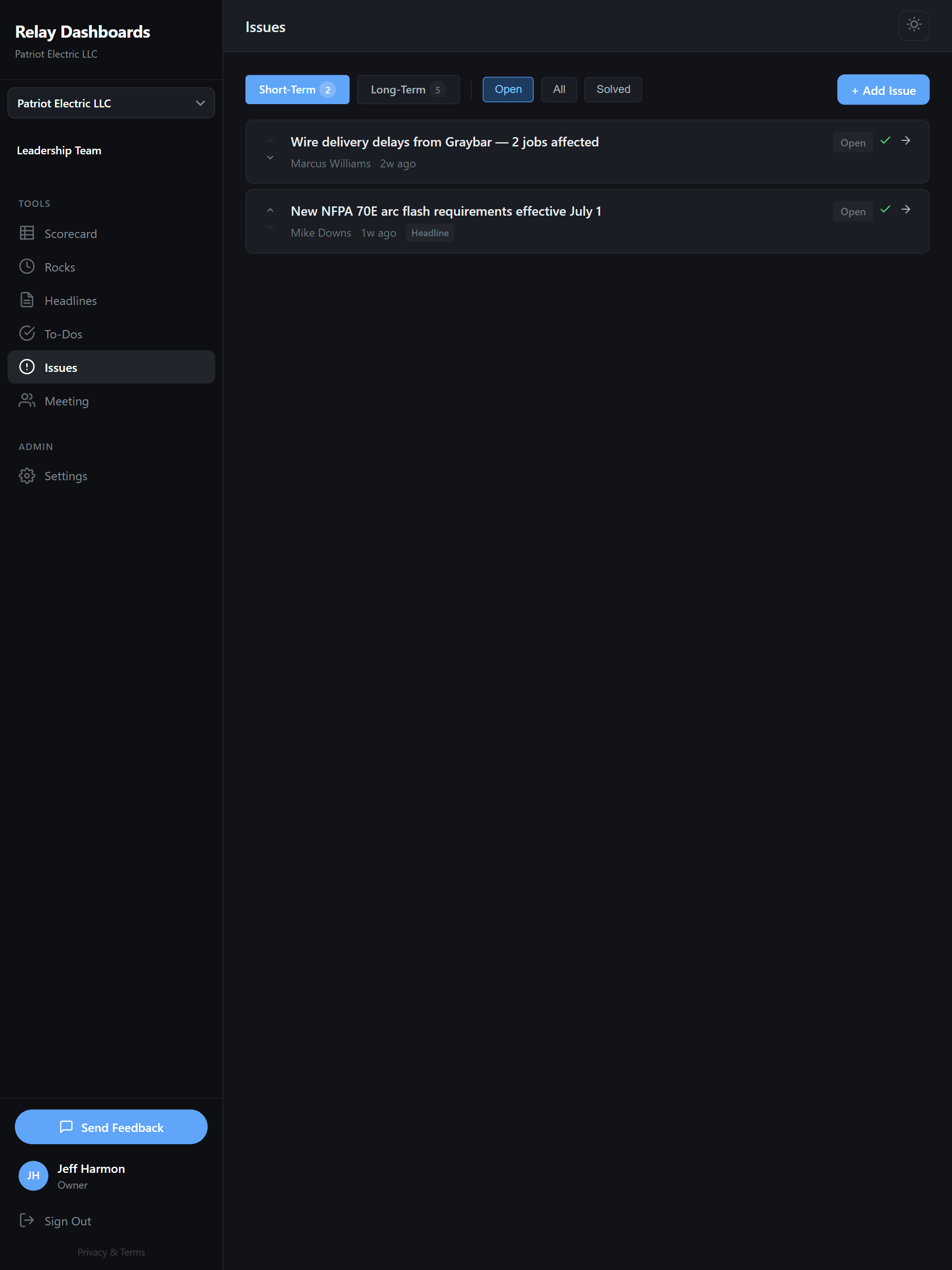 Relay Dashboards screenshot 12