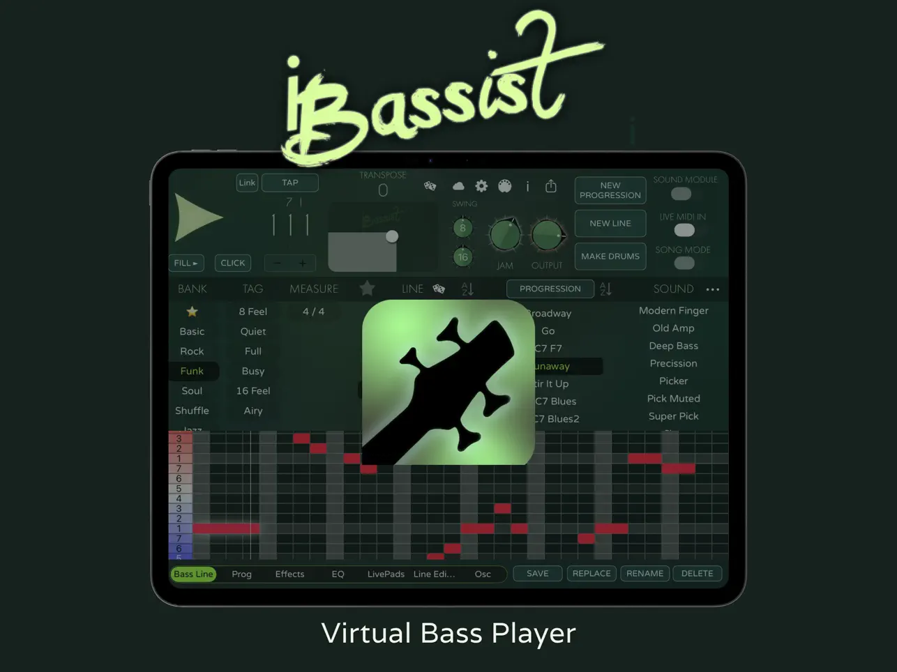 #1. iBassist – Virtual Bass Player (iOS) 由: Lumbeat