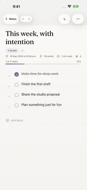 AURA Notes: Writing Studio screenshot 2