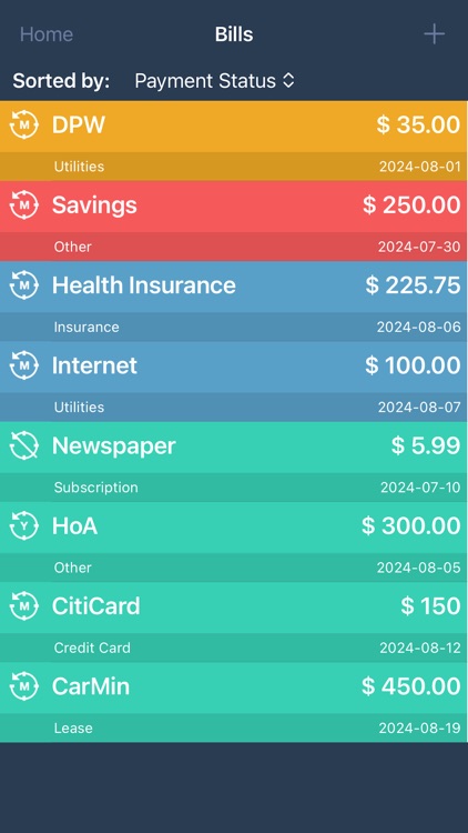 Never Forget: Bill Management