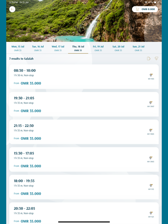 Oman Air iPad screenshot 7 - Travel app