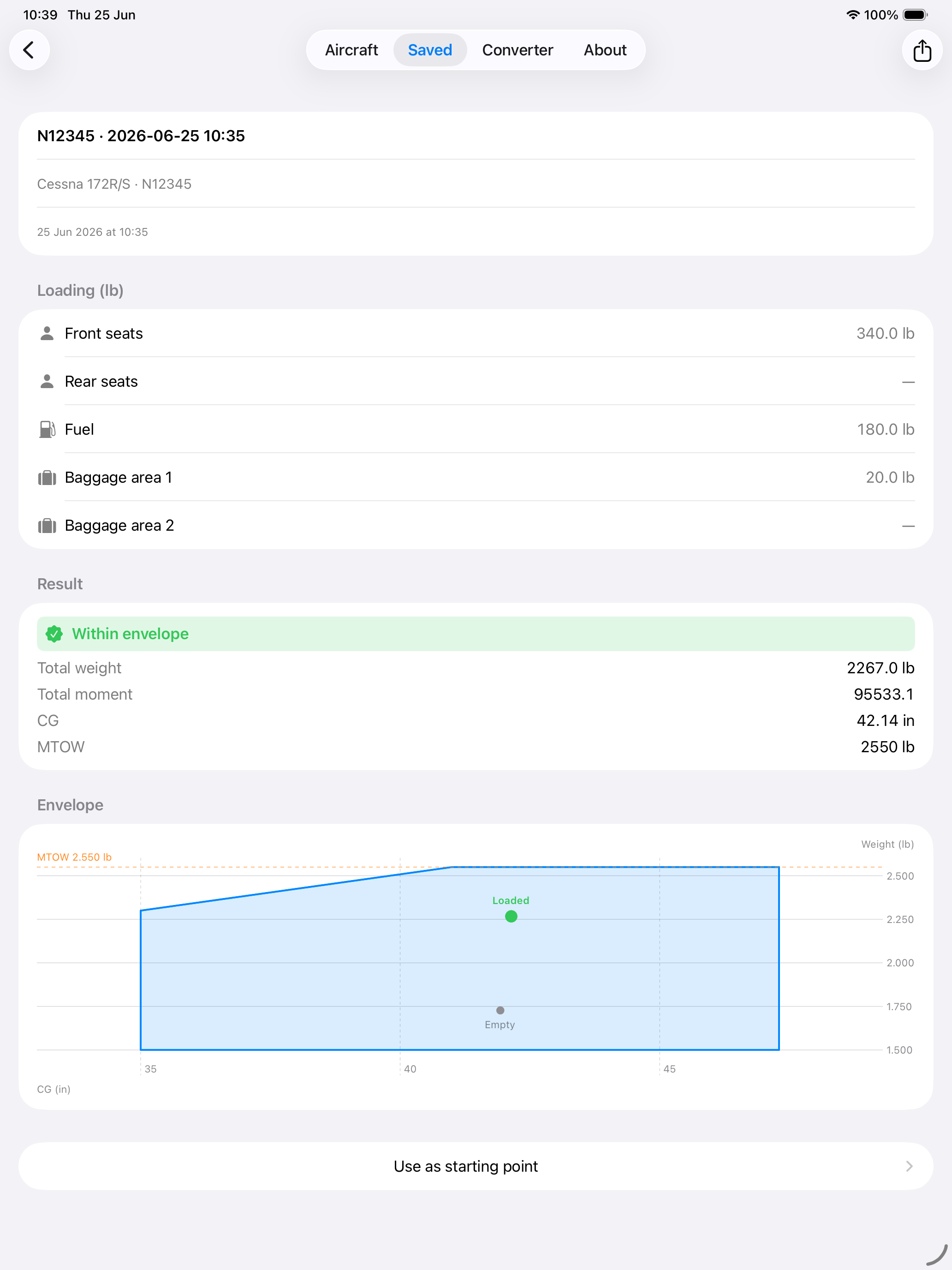 Weight And Balance Calculator
