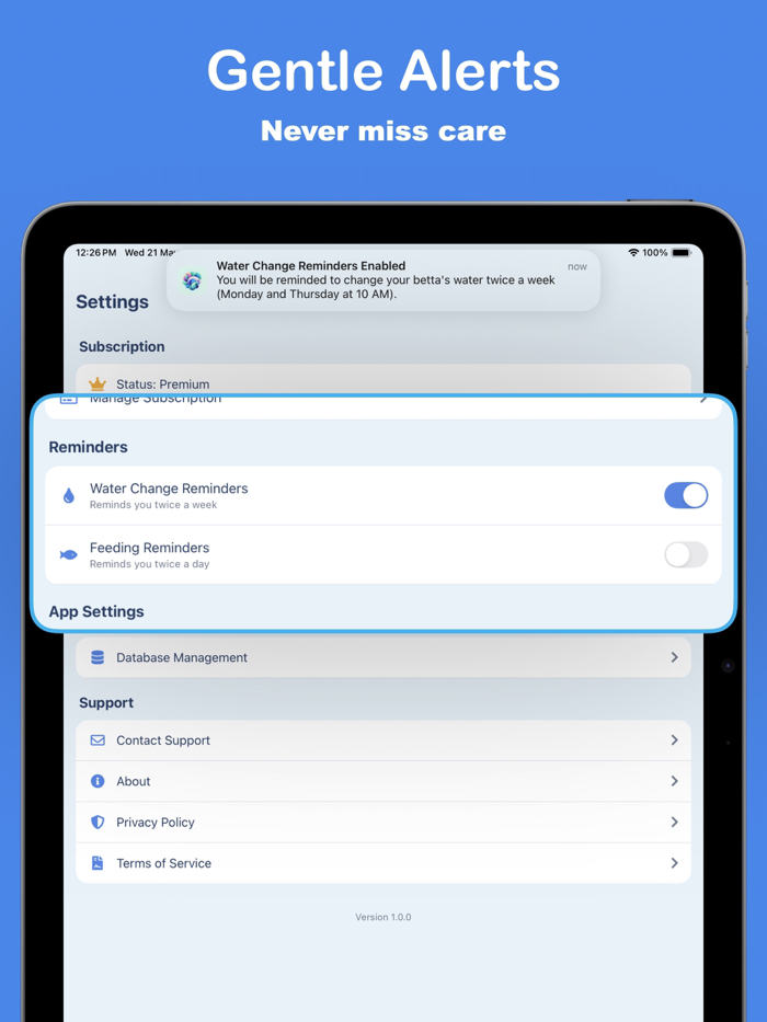 Betta Care Fish Tracker