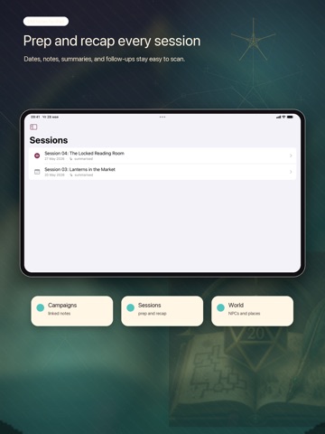DnD Campaign Notes: RPG DM iPad screenshot
