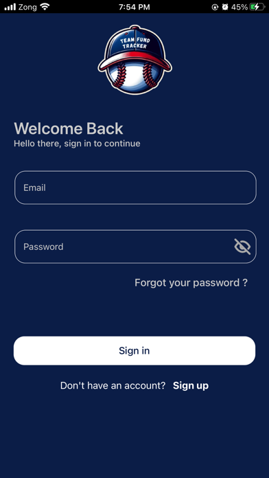 Team Fund Tracker iPhone screenshot 1 - Sports app