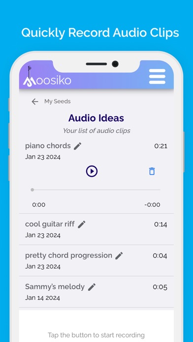 Screenshot 3 of Songwriting Notebook App