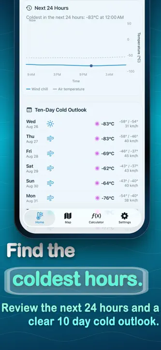 ColdScope: Wind Chill Forecast screenshot 3