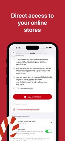Presently. Gifts with AI iPhone screenshot