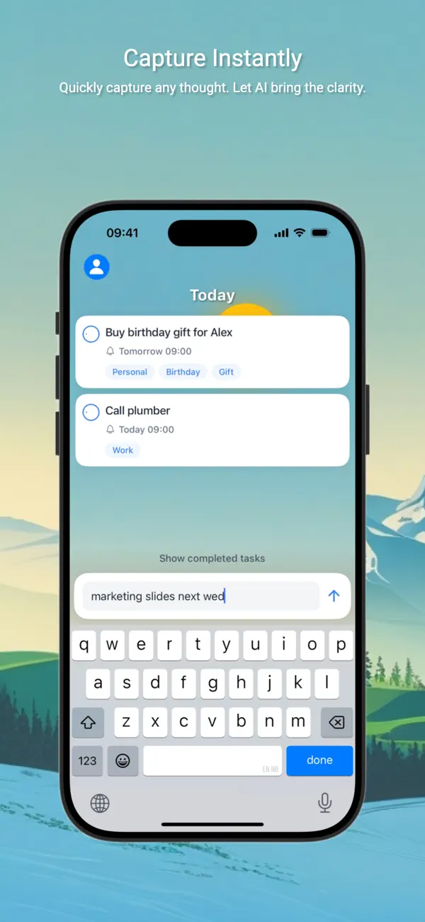Screenshot #1 pour Clarity AI: Ideas to Tasks