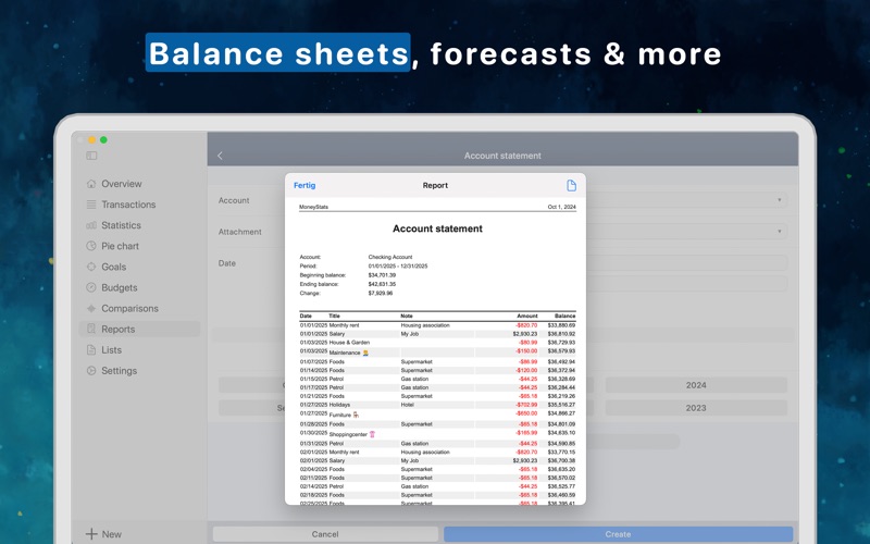 MoneyStats Pro Screenshot