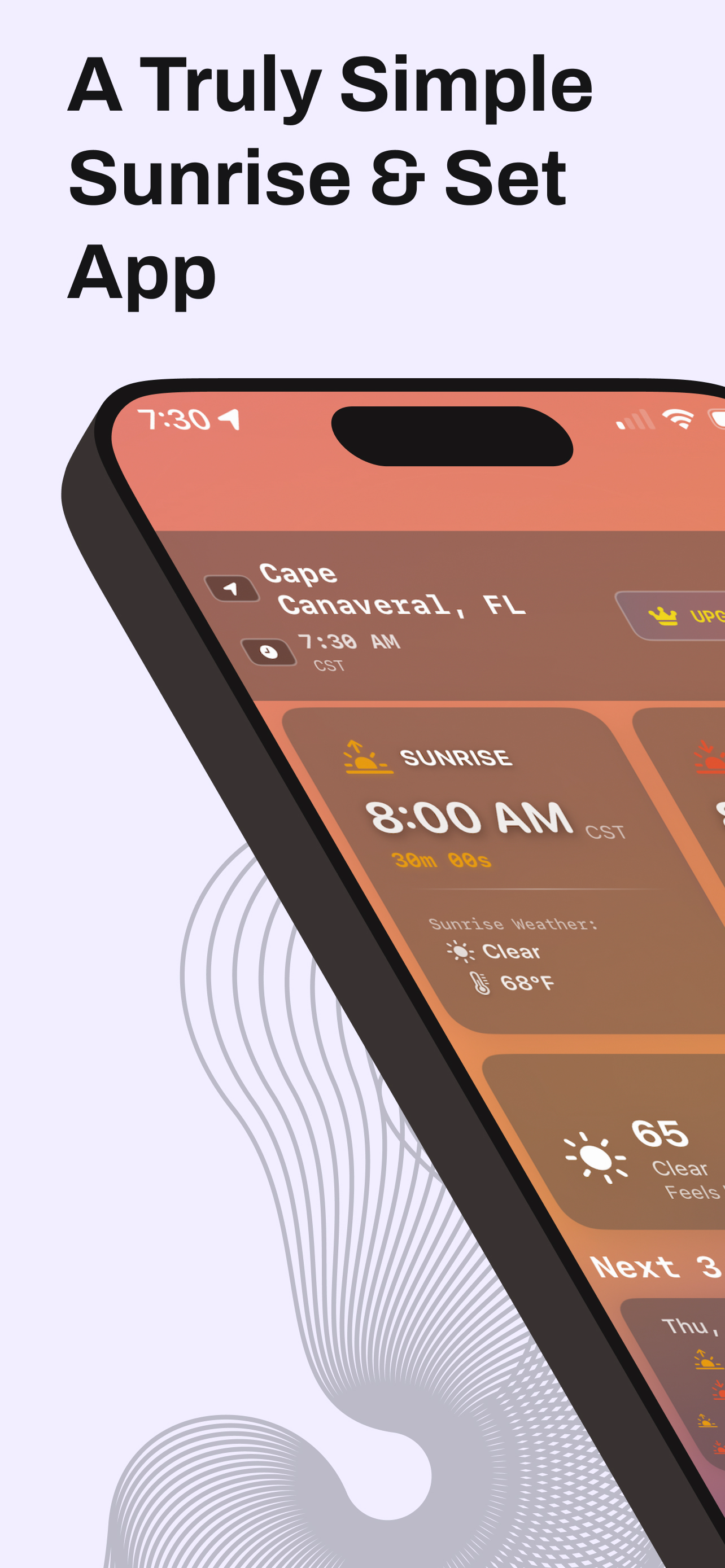 Sunrise Sunset Time & Weather