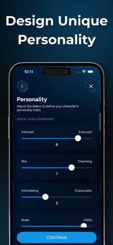 Hi - Ai Character Chat App iPhone screenshot