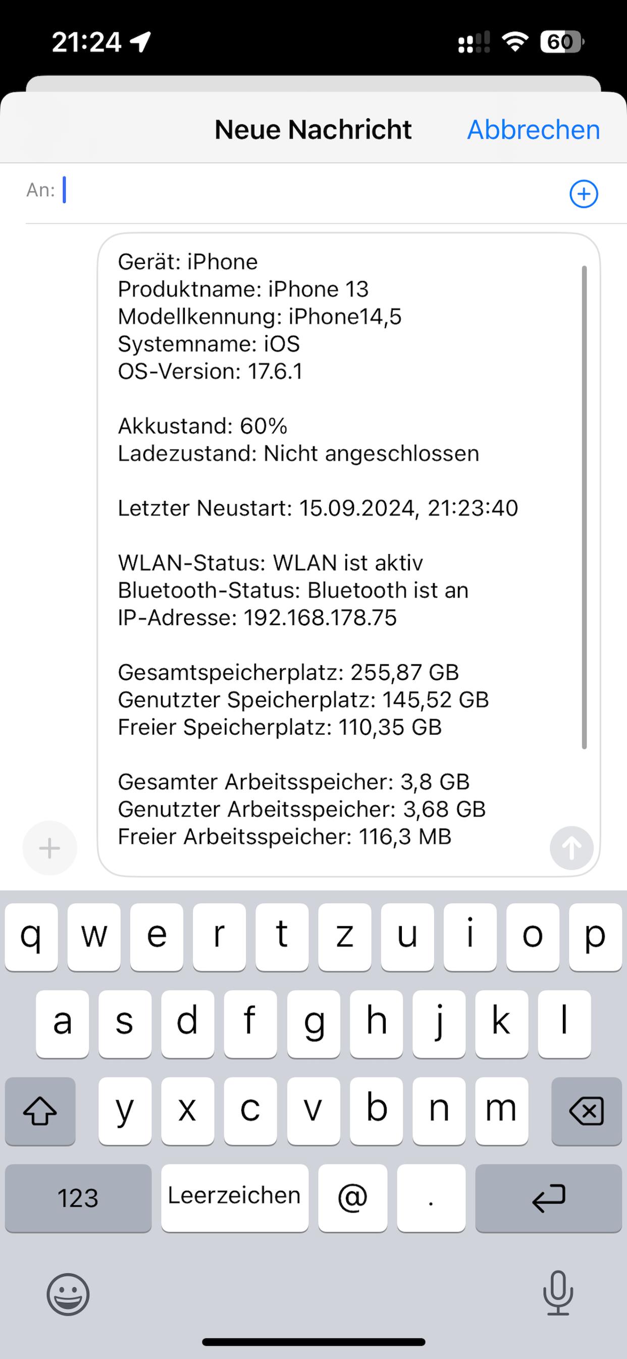 Geräteinfos screenshot 2