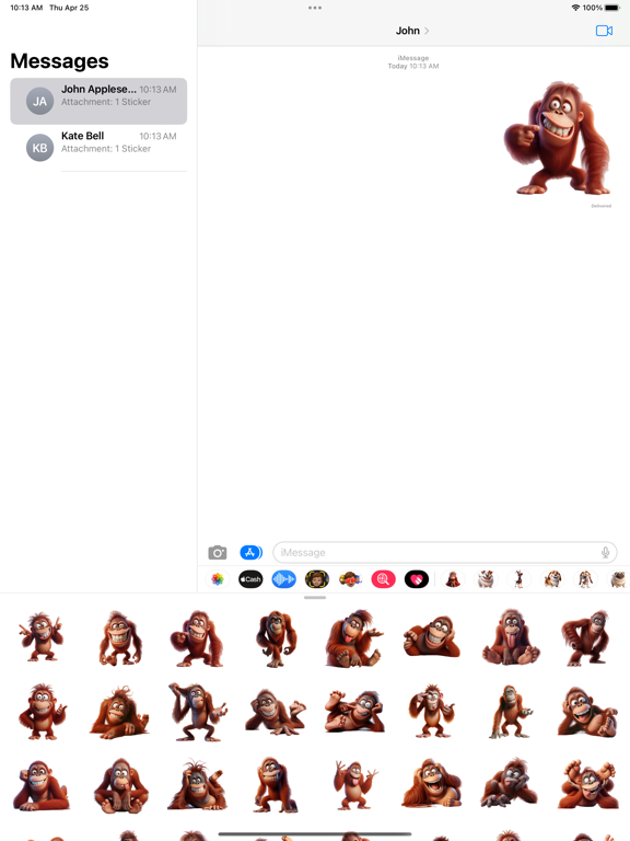 Screenshot #4 pour Goofy Orangutan Stickers