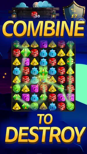 Skull Treasures match 3 puzzle screenshot 3