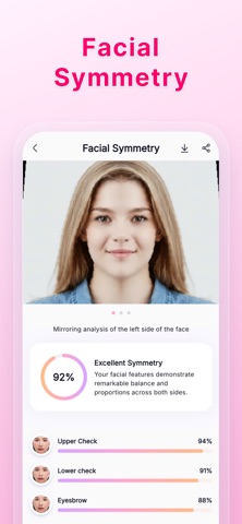 Face Symmetry Beauty Scanner iPhone screenshot