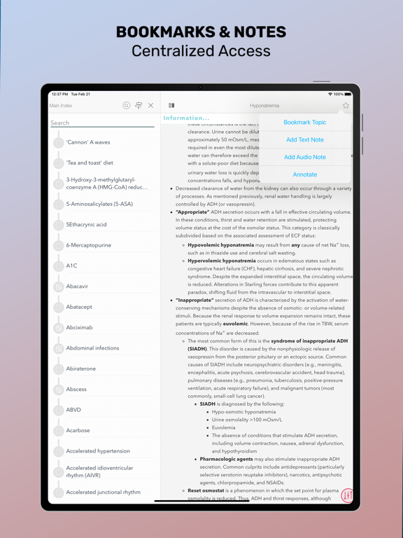 Washington Manual Medical Ther iPad screenshot 8 - Medical app