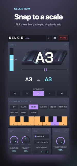 Selkie Hum: AUv3 Audio to Midi screenshot 3